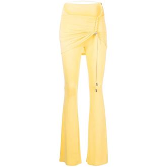 Jacquemus Le Pantalon Espelho Trousers - female - Jacquemus - Wide Trousers - Yellow - M - Trousers