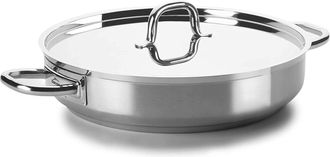 Lacor Chef-luxe Paellera Sin Tapa, Acero Inoxidable 18/10, Plata, 40 Cm - Lacor