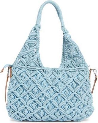 Collection XIIX Large Macram&eacute; Tote Bag in Blue at Nordstrom Rack