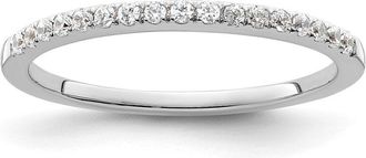 Diamond2Deal 14k White Gold Lab Grown Diamond Wedding Band Ring 0.17Ct Clarity- VS Color- G-H