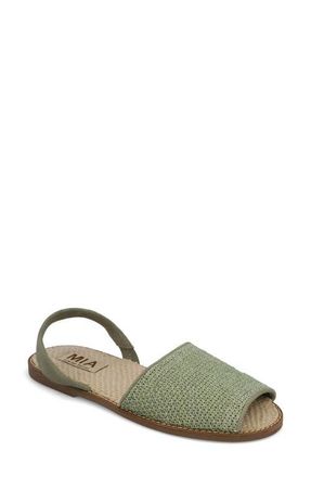 Mia Brazil Slingback Sandal in Mint Woven at Nordstrom, Size 6.5