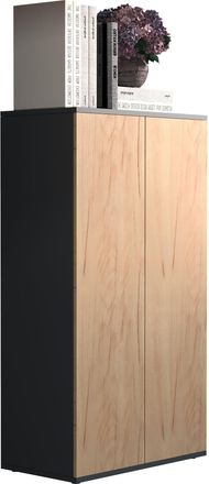 ebuy24 Vcm Caja De Cajones De Madera Sideboard Con Puertas Giratorias Dimensiones Aprox. Al. 108 X An. 60 X P. 32 Cm - Dalosa 3 (antracita / Roble Miel)