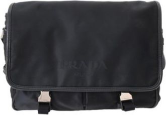 Prada Navy Nylon Shoulder Bag (Pre-Owned)