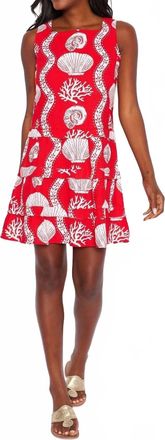 Sail to Sable Cinched Waist Midi Dress In Sea Stripe Print