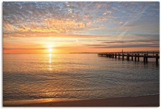 Artland Wandbild »Früh morgens an der Ostsee« Bilder vom Sonnenuntergang & -aufgang 1 Stk. tlg. als Alubild, Outdoorbild, Leinwandbild, Poster, Wandaufkleber