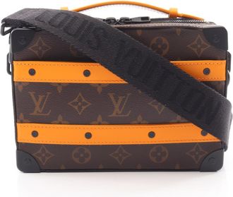 Louis Vuitton Brown Orange Coated Canvas Leather Handbag Shoulder Bag (Pre-Owned)