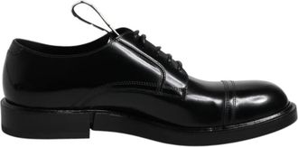Dolce & Gabbana Zwarte Lakleren Derby Schoenen - Heren - Nette schoenen - Zwart - 39 1/2 EU - Leer - Schoenen