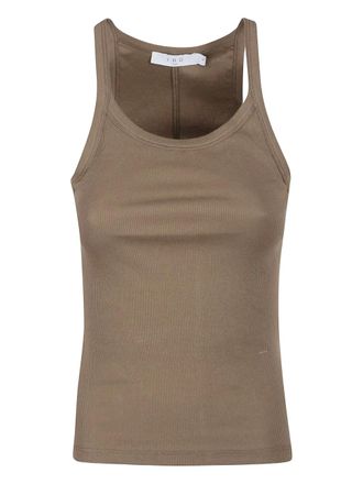 Iro ribbed tank top - women - Cotton - M - Brown