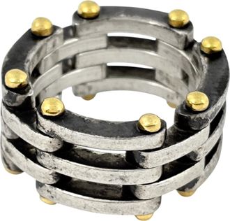 Tiffany & Co. Gold Silver Gold (18K) Silver Band Ring (Pre-Owned)
