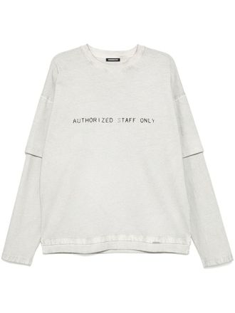 Ground-Zero graphic-print T-shirt - unisex - pure cotton - M - Grey