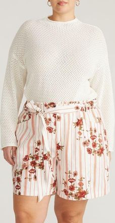 Universal Standard Positano Cotton Pointelle Sweater in White at Nordstrom, Size Xxx-Large