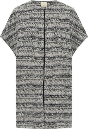 Julie Fagerholt - Heartmade Jassen, Dames, Beige, L, Wol, Franse Vanille Cape met Rits Voorkant