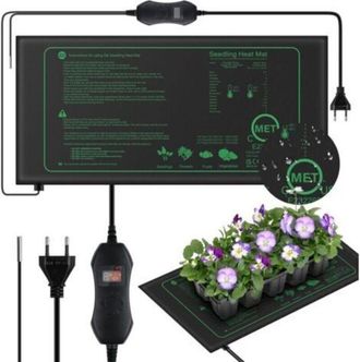 OEM Manta T&eacute;rmica Para Plantas Con Termostato Para Pl&aacute;ntulas, Animales Y Reptiles, Manta T&eacute;rmica De 50 W Para Germinaci&oacute;n Y Regulaci&oacute;n De La Temperatura