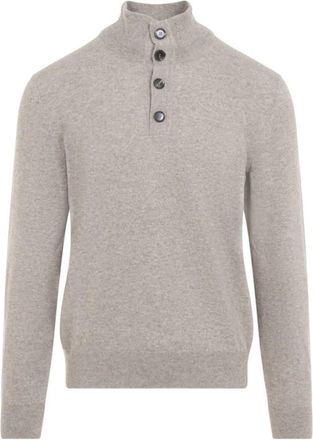 Brioni Beige Mock Collar Sweater