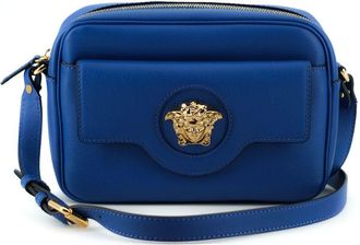 Versace Elegant Calf Leather Camera Case Womens Bag