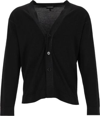 Emporio Armani V-hals Vest - Heren - Vesten - Zwart - L - Wol - Truien & Vesten