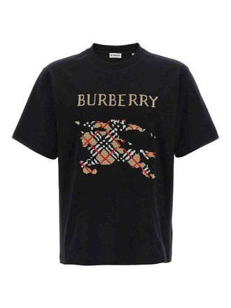 Burberry Equestrian Knight Design Cross Stitch T-Shirt