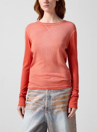 Acne Studios Womens Logo faded jersey T-shirt