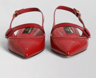 Dolce & Gabbana leather slingback ballerina flats