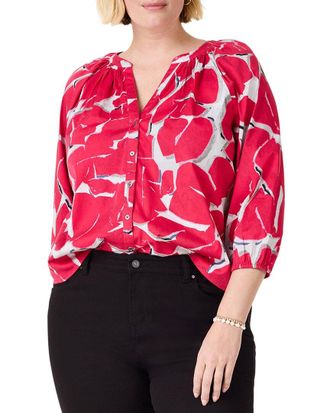Nic+Zoe Nic+Zoe Plus Bold Petals Shirt