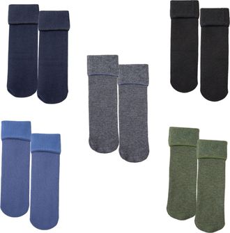 Generic Super Plush & Thermal Socks | Your Cuddly Companions for Winter - Womens Extra Warm Fleece-Lined Winterwear, Cosy Thick Ladies Essential (5PCS-A)