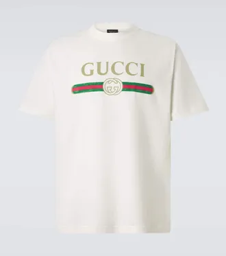Gucci Logo cotton and silk jersey T-shirt
