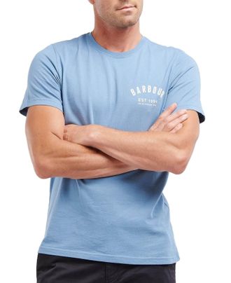 Barbour Mens Preppy T-Shirt Force Blue (UK, Alpha, XL, Regular, Regular, Force Blue)