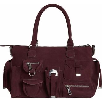 Cynthia Rowley Suede Cargo Pocket Shoulder Bag in Oxblood at Nordstrom