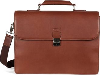 Howard London Klassieke Aktetas - Heren - Laptoptassen - Bruin - ONE Size - Leer - Tassen