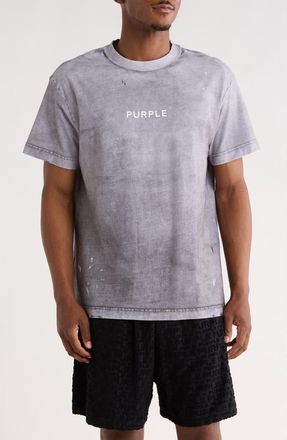 Purple Logo Textured Jersey T-shirt in Grey at Nordstrom Rack, Size Xx-Large