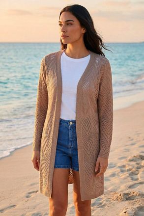 Roman Knitted Longline Cardigan