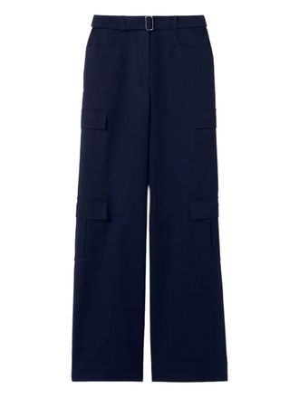 Claudie Pierlot belted wide-leg cargo trousers - Blue