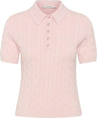 Gestuz GZthilla Polo Pullover - Knitwear - Mujer - Rosa - XS