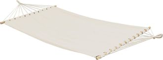 No Brand Amanka Xxl Hamaca Grande Para 2 Personas 200x120cm Con Dos Barras De Madera Beis
