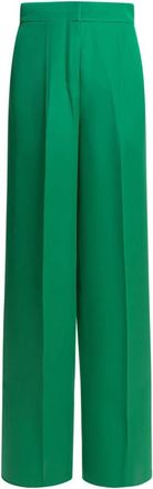 Max Mara Broeken, Dames, Groen, M, Pianoforte Wijde Pijpen Broek
