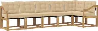 vidaXL Conjunto De Sof&aacute;s De Exterior 6 Uds. Y Beige Vidaxl