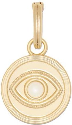 Ramy Brook Imitation Pearl Evil Eye Charm Pendant in Gold at Nordstrom