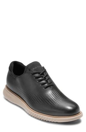 Cole Haan 2.ZeroGrand Laser Wing Derby in Black /Cobblestone at Nordstrom Rack, Size 10.5