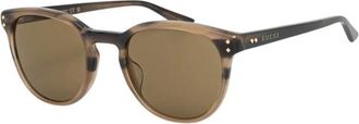 Gucci Zonnebrillen - Heren - Zonnebrillen - Bruin - 54 MM - Accessoires