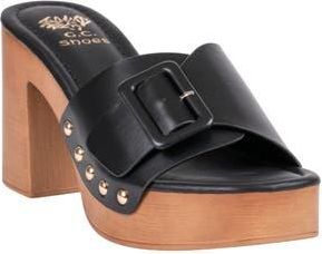 Good Choice Shoes York Buckle Platform Mule in Black at Nordstrom Rack, Size 9.5