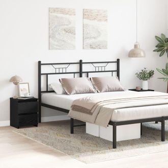 vidaXL Armadio da Notte con cassetto 2 pcs Rovere nero 30 x 30 x 40 cm - Vidaxl