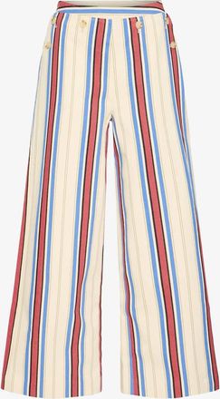 Ichi Womens Fania Jeans In Blue/red/cream