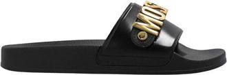 Moschino Schuifregelaars - Dames - Sandalen - Zwart - 36 EU - Schoenen
