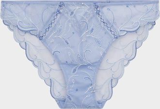 Lise Charmel Nymphe Bleue Embroidered Tulle Italian Briefs