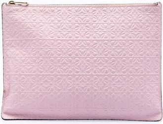 Loewe Pre-owned LOEWE Embossed Anagram Calfskin Repeat Pouch Ladies G5FWA8YTI5POES7S