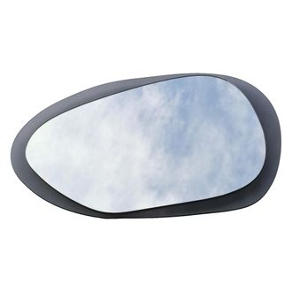 Dmora Espejo Curti, Forma Ovalada, Tipo De Pared, Estructura Transparente, 55x75h Cm Negro Ahumado
