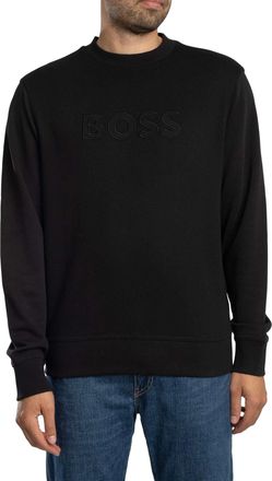 HUGO BOSS Sweatshirt Met We-Logo, Zwart