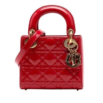 Dior Pre-owned Lady Dior - Dames - Pre-owned - Rood - Maat: ONE Size Zijde