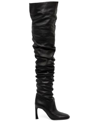 Michael Michael Kors 100mm Kelsea boots - women - Leather - 7.5 - Black