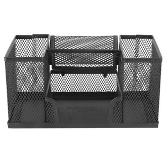 OEM Portal&aacute;pices Con Caj&oacute;n Para Guardar Material De Oficina Organizador De Escritorio De Malla Met&aacute;lica Dise&ntilde;o Compacto, Vers&aacute;til, De Estilo Industrial Y 